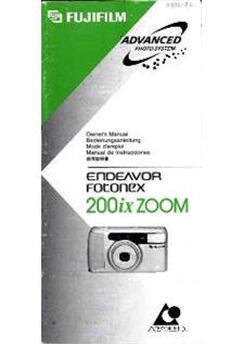 Fujifilm Fotonex 200 ix Zoom manual. Camera Instructions.